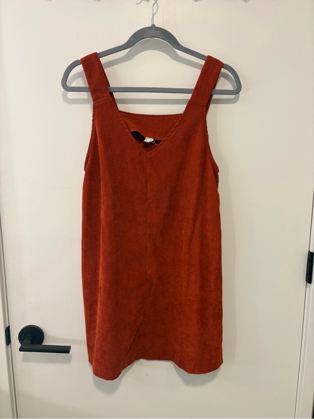 Women's Rust Corduroy Pinafore Dress